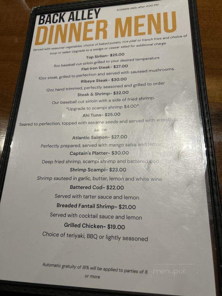 Back Alley - Bishop, CA menu_pic