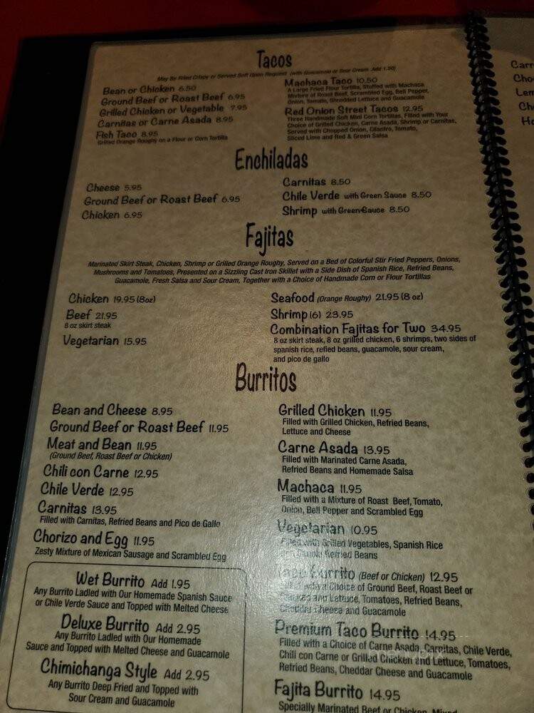 Red Onion - Rolling Hills Estates, CA menu_pic