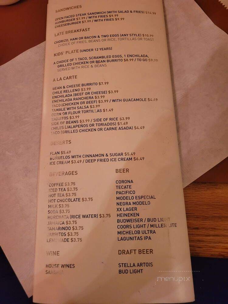 Casa Gamino Restaurant - Inglewood, CA menu_pic