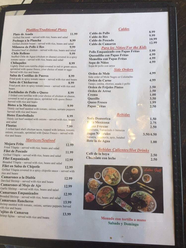 Lalo's Grill Oxaca Mexican Fds - Inglewood, CA menu_pic