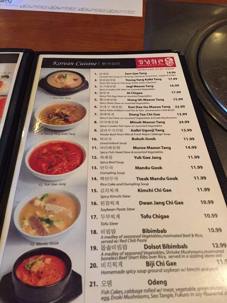 Kang Nam Restaurant - Los Angeles, CA menu_pic