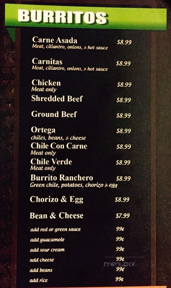 Rauls Taco - Hawthorne, CA menu_pic