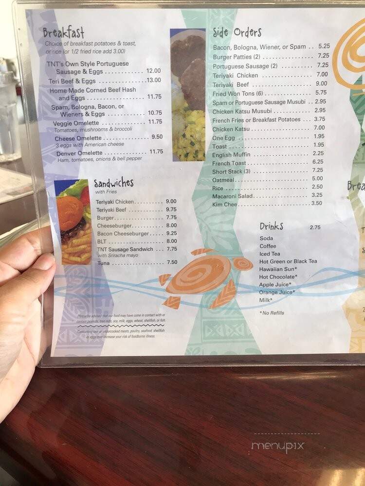 TNT Aloha Cafe - Torrance, CA menu_pic