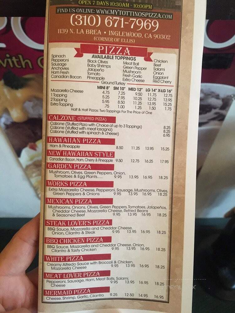 Tottino's Pizza - Inglewood, CA