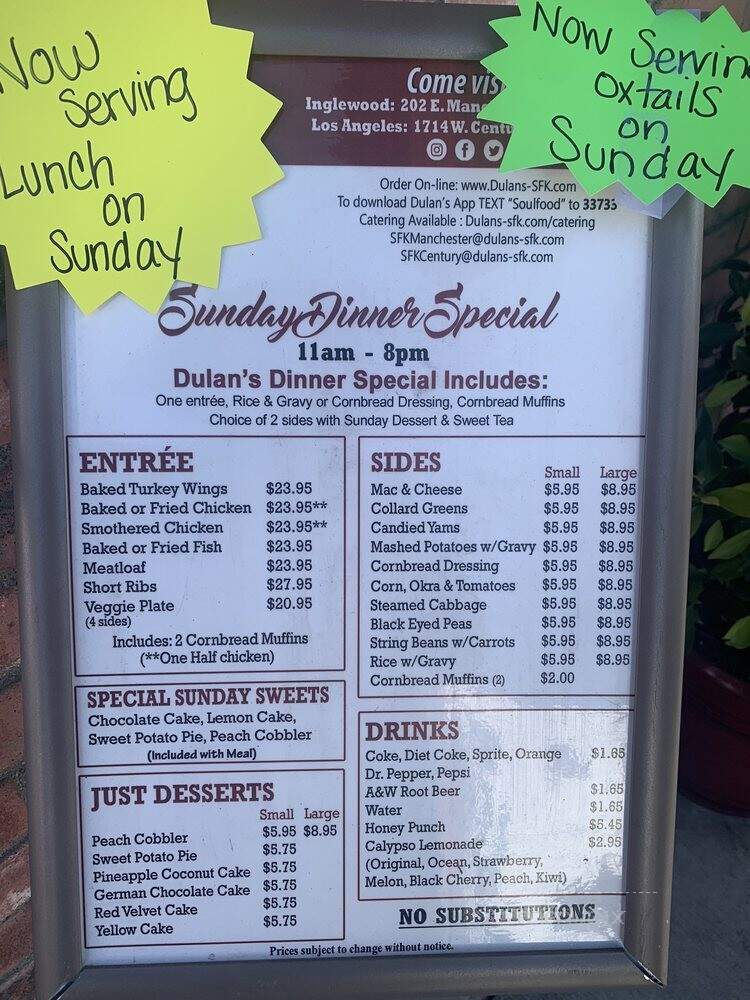 Soul-Food Kitchen - Inglewood, CA menu_pic