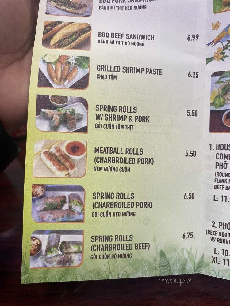 Viena Pho Restaurant - Lawndale, CA menu_pic