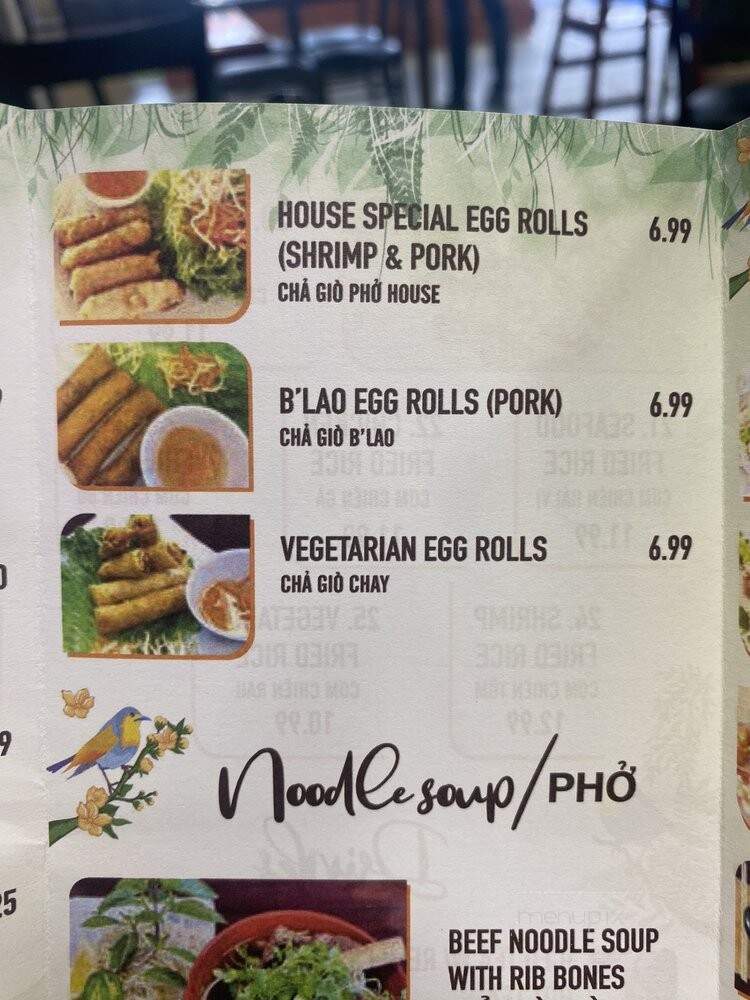 Viena Pho Restaurant - Lawndale, CA menu_pic