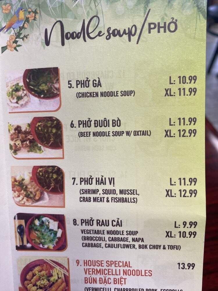 Viena Pho Restaurant - Lawndale, CA menu_pic