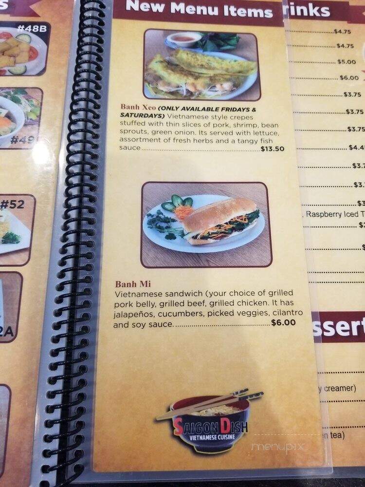 Saigon Dish - Lawndale, CA menu_pic