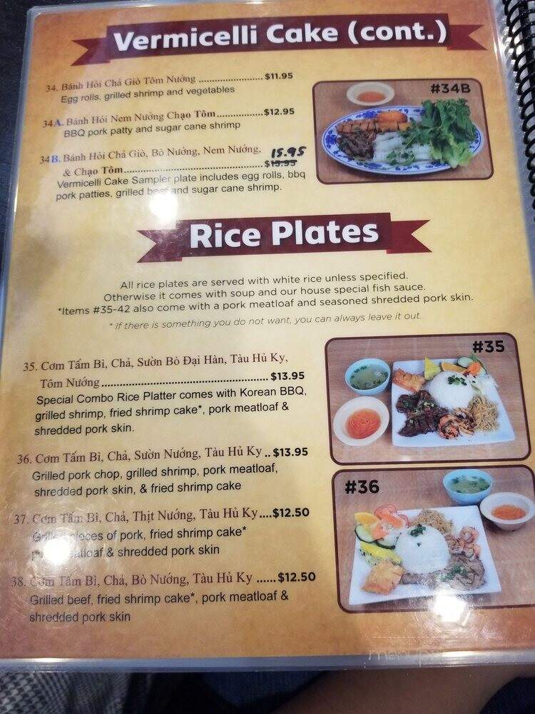 Saigon Dish - Lawndale, CA menu_pic