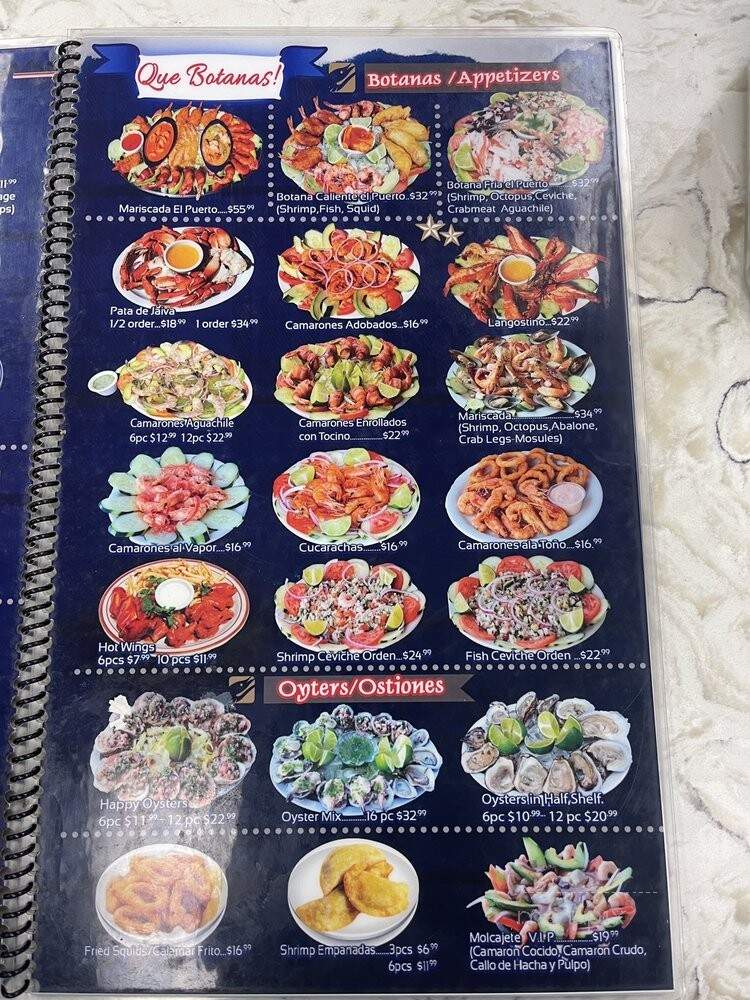Puerto Escondido - Inglewood, CA menu_pic
