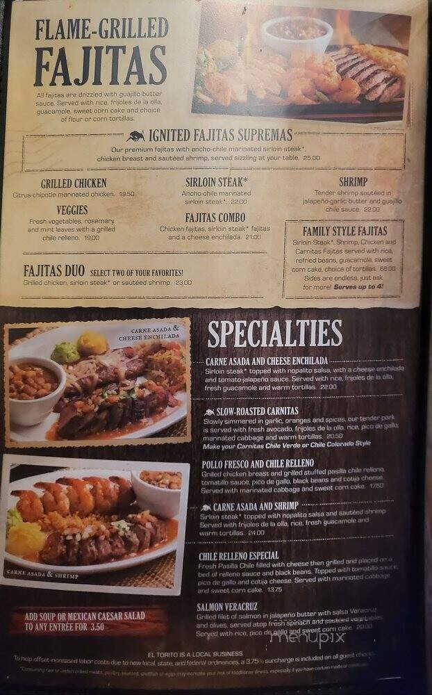 El Torito Mexican Grill - Hawthorne, CA menu_pic