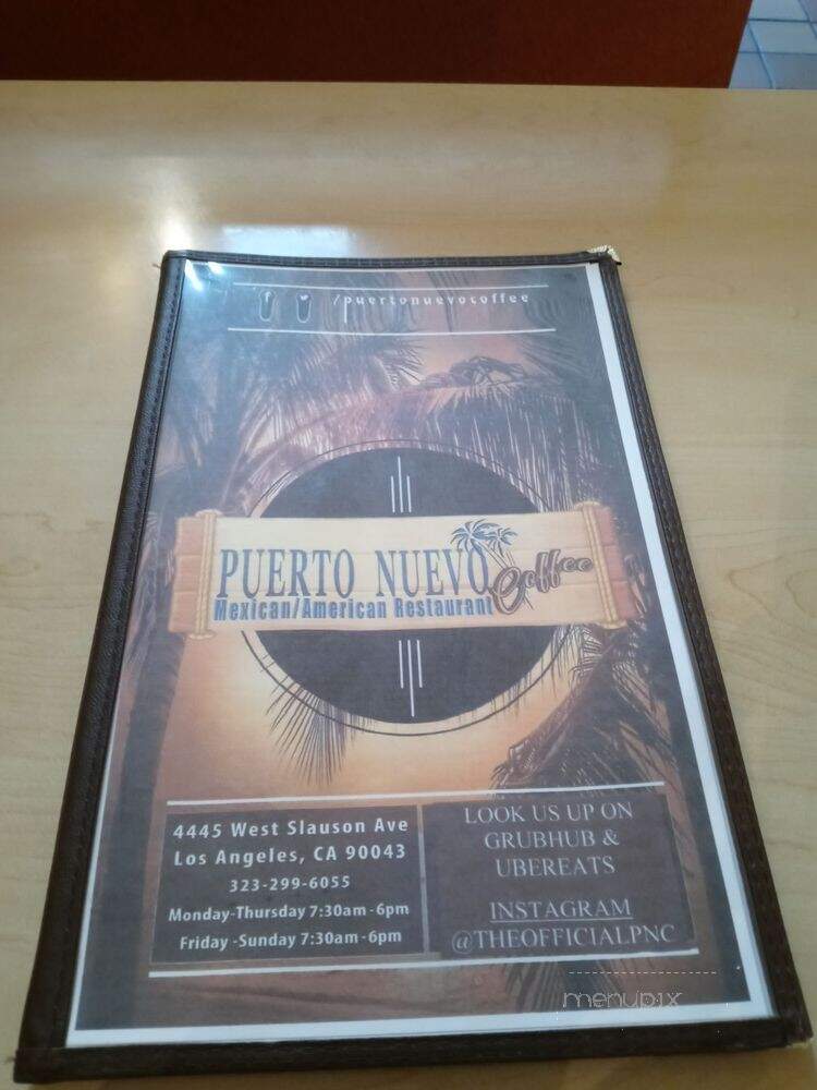 Puerto Nuevo Restaurant - Los Angeles, CA menu_pic