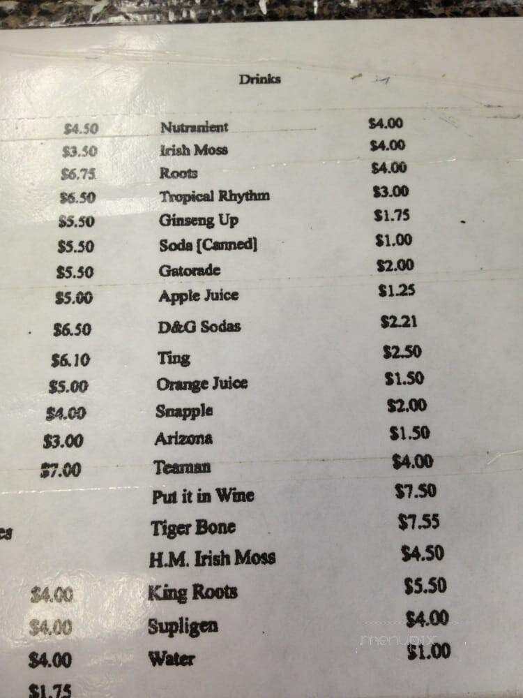 Lee's Caribbean Restaurant - Inglewood, CA menu_pic