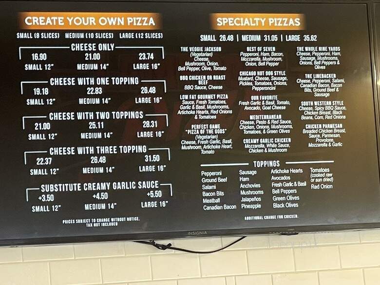 Lamppost Pizza - Torrance, CA menu_pic