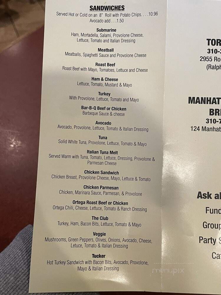 Lamppost Pizza - Torrance, CA menu_pic