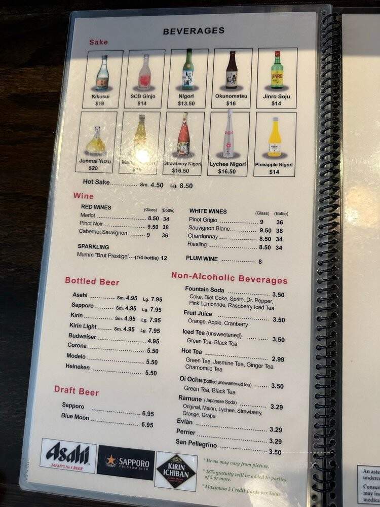 Kino Sushi - Los Angeles, CA menu_pic