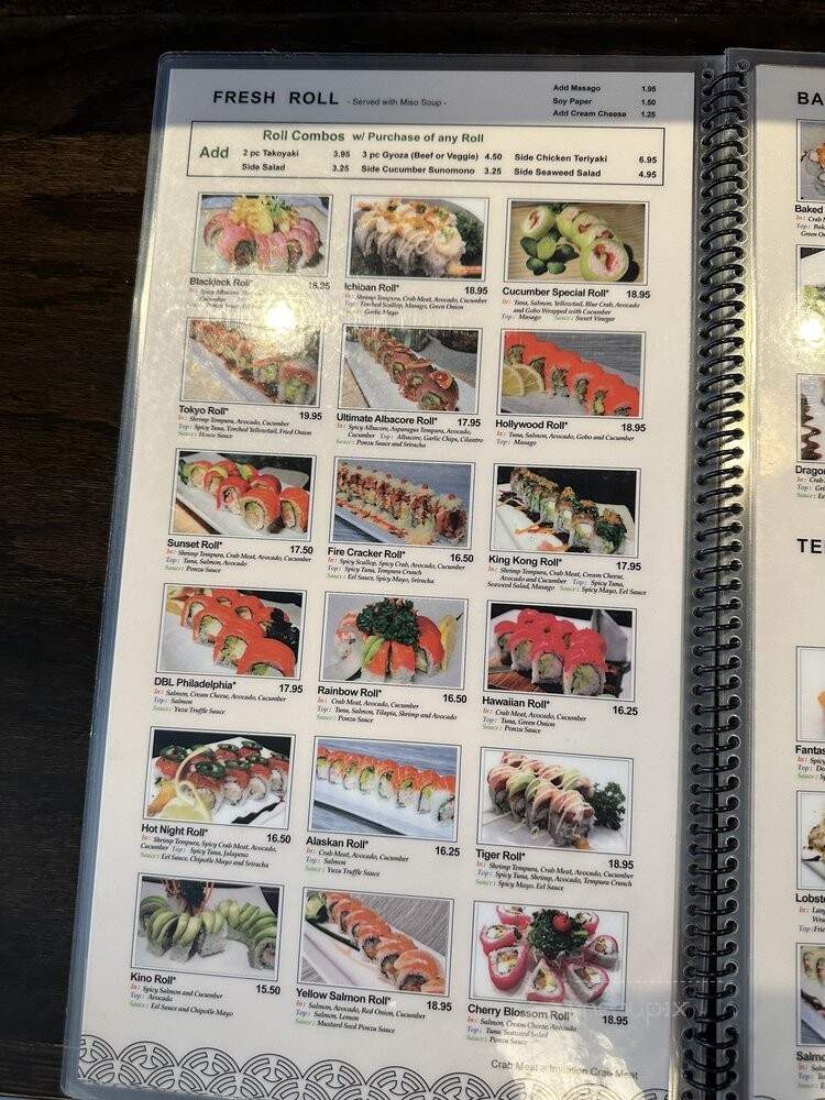 Kino Sushi - Los Angeles, CA menu_pic
