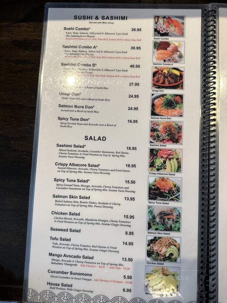 Kino Sushi - Los Angeles, CA menu_pic