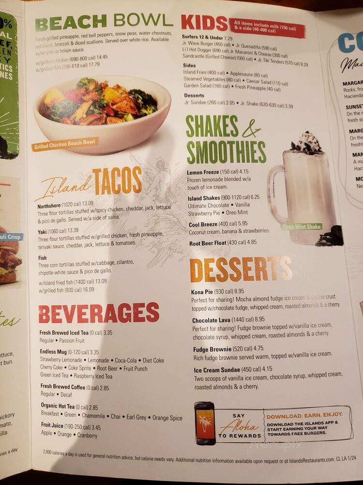 Islands Restaurant - Torrance, CA menu_pic