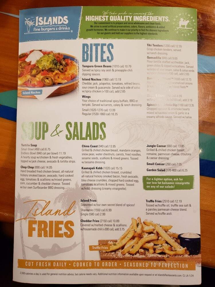 Islands Restaurant - Torrance, CA menu_pic