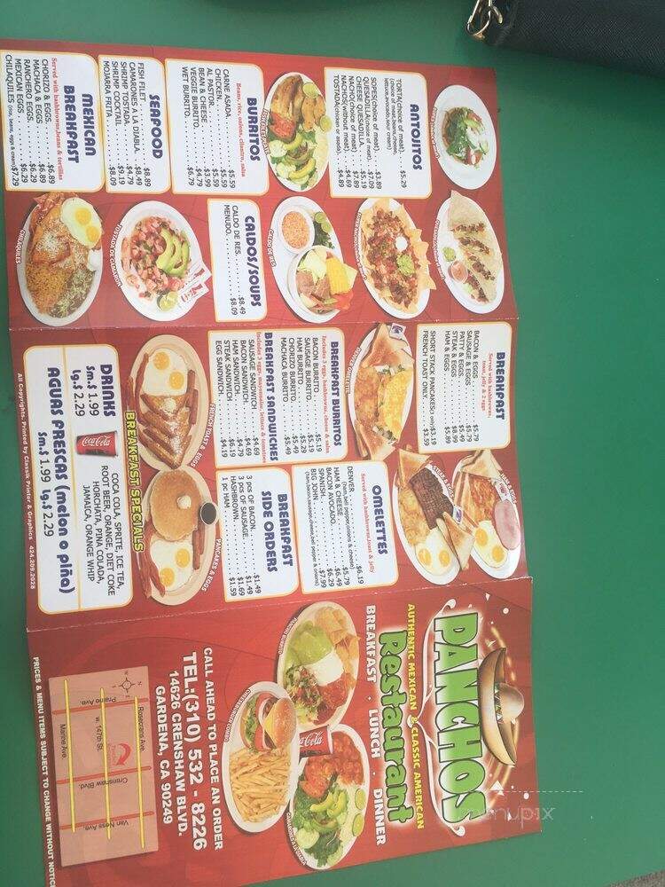 Pancho's Taco - Gardena, CA menu_pic