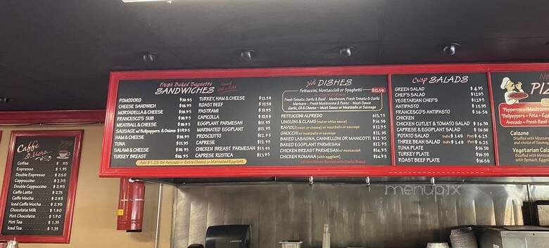 Francesco's Italian Gourmet - Rancho Palos Verdes, CA menu_pic