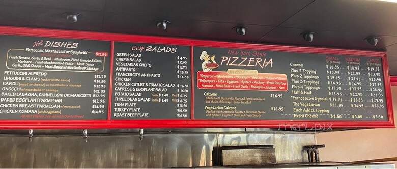 Francesco's Italian Gourmet - Rancho Palos Verdes, CA menu_pic