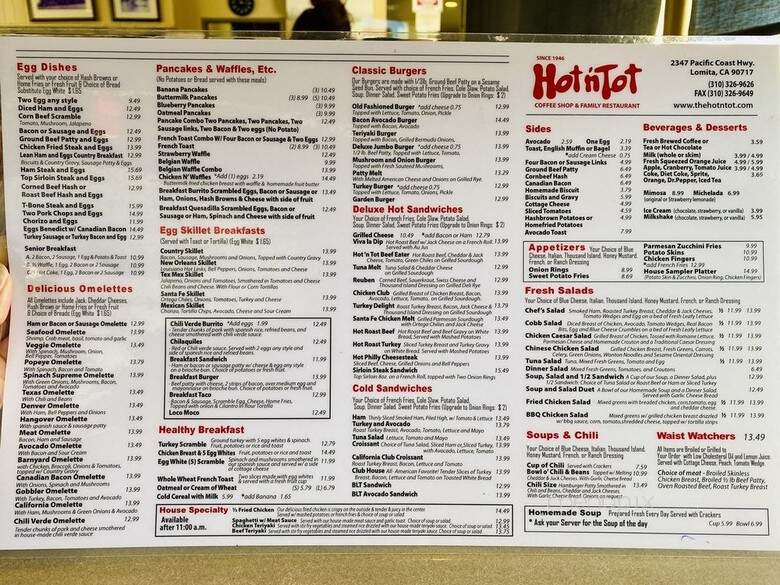 Hot N Tot - Lomita, CA menu_pic