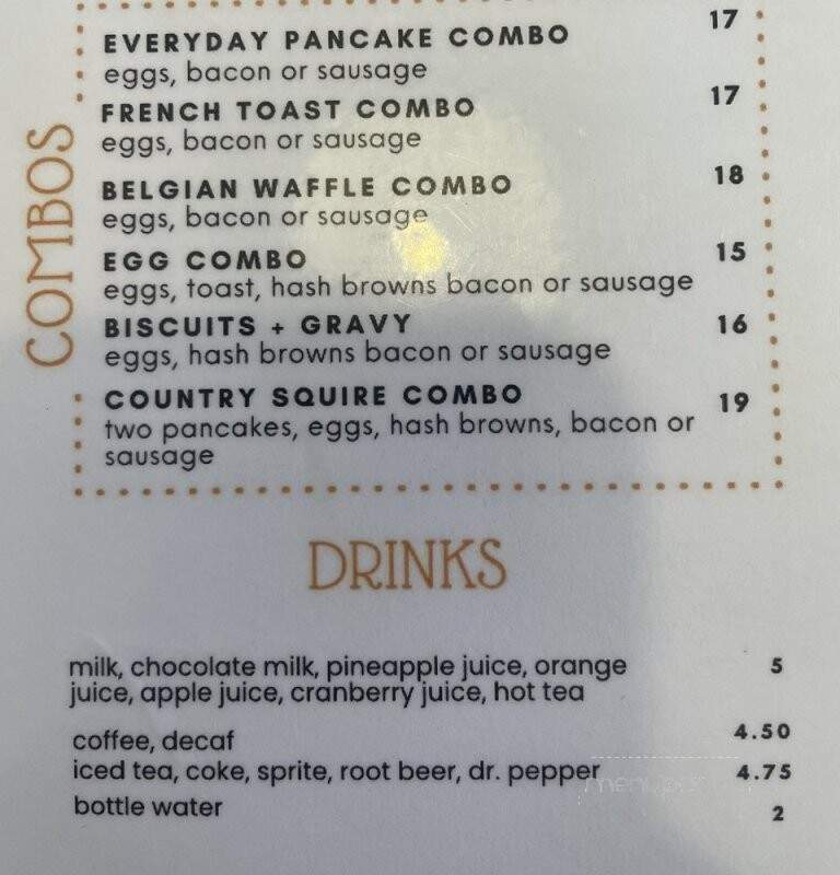 Pancake Cottage - Avalon, CA menu_pic