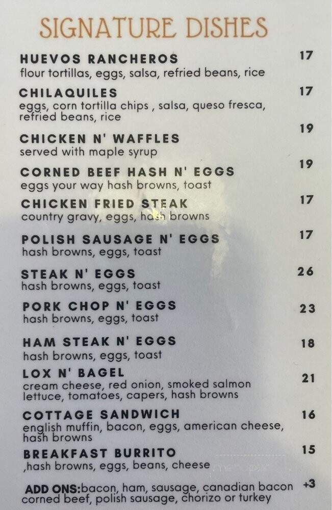 Pancake Cottage - Avalon, CA menu_pic