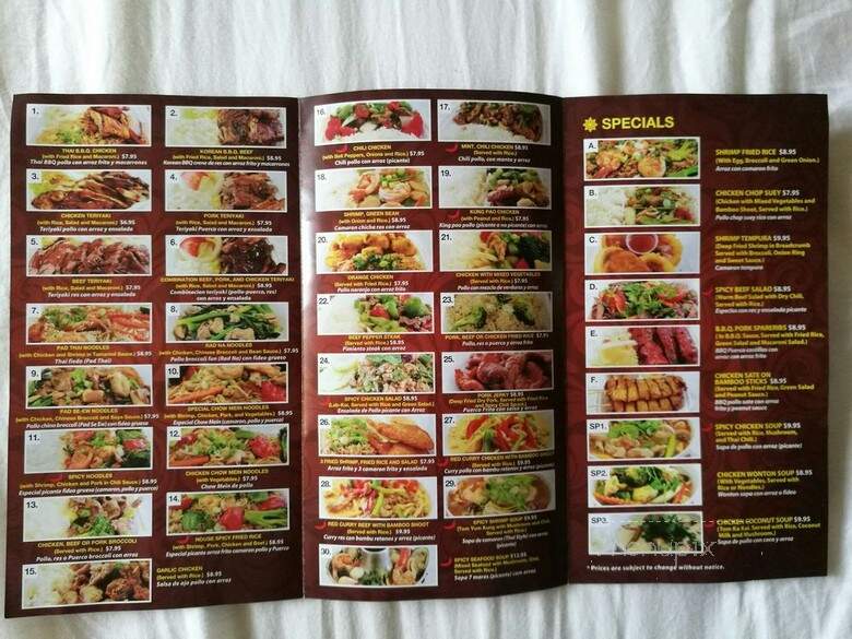 Thai Daily Bar BBQ - Los Angeles, CA menu_pic