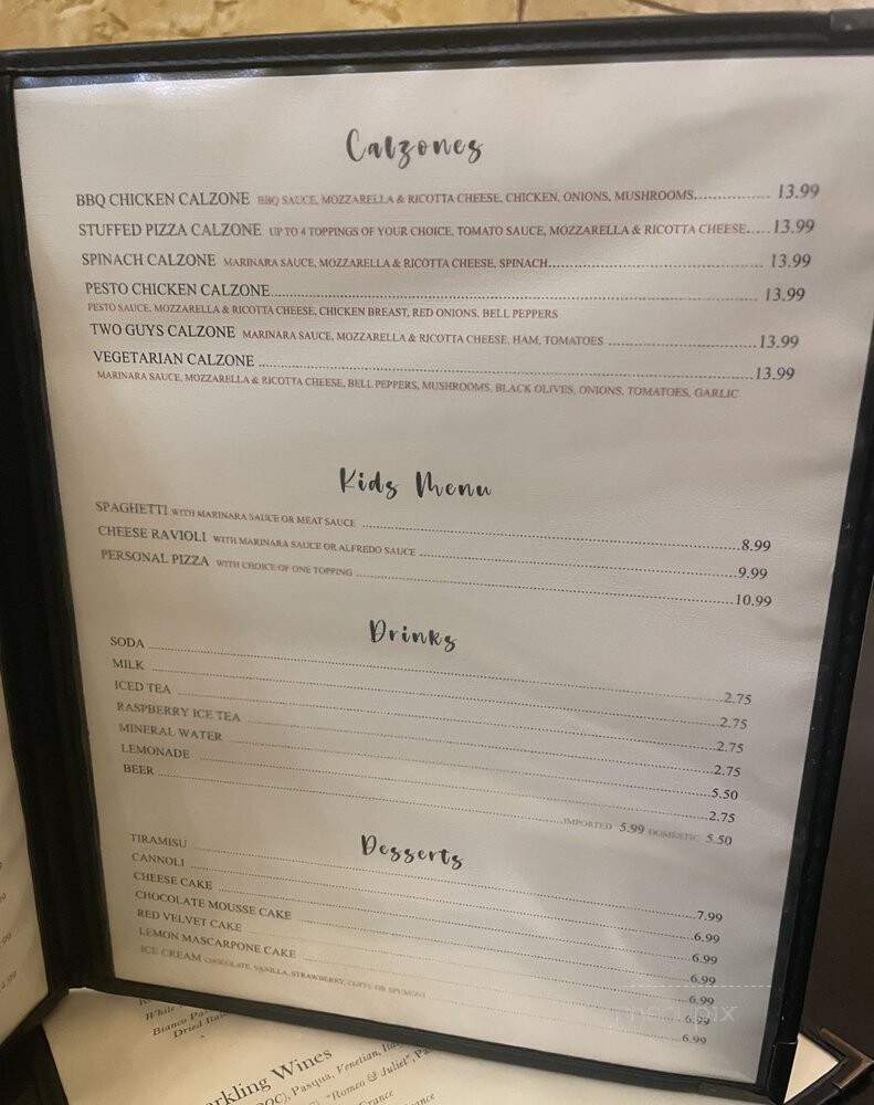Two Guys From Italy - Glendale, CA menu_pic