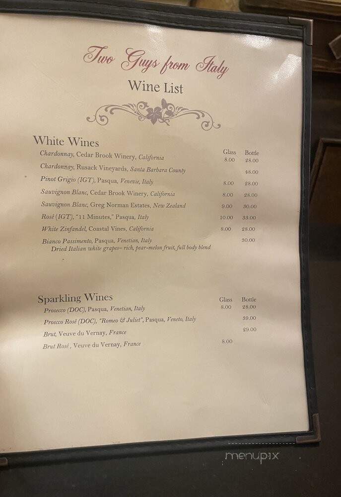 Two Guys From Italy - Glendale, CA menu_pic