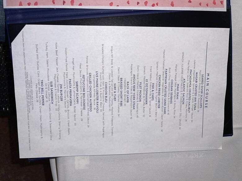 Zin Bistro Americana - Westlake Village, CA menu_pic