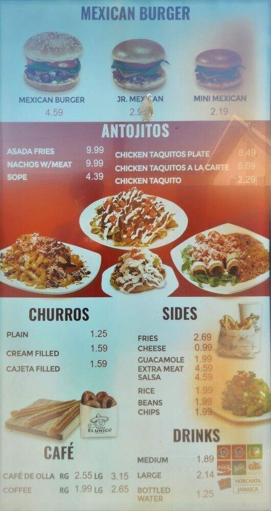 Tacos El Unico - Los Angeles, CA menu_pic