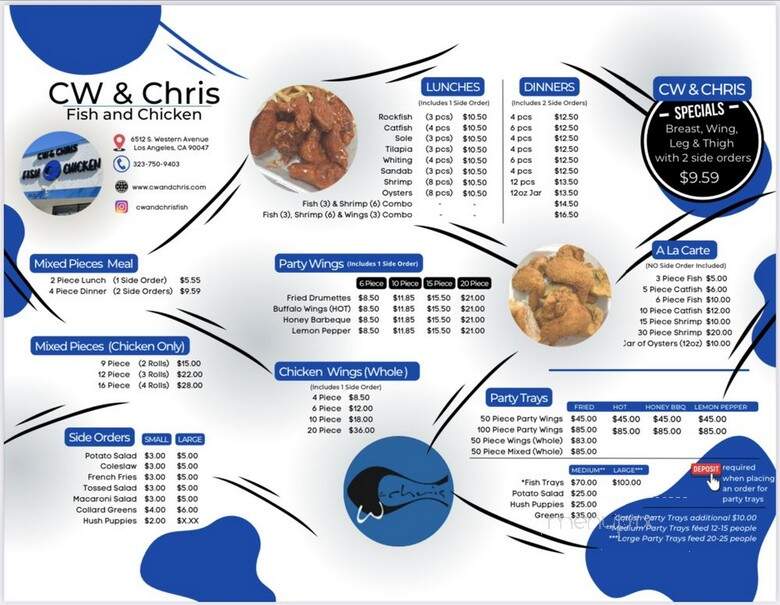 C & W & Chris Fish & Shrimp - Los Angeles, CA menu_pic