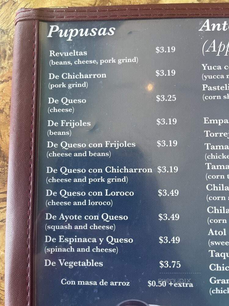 El Salsabor Restaurant - Los Angeles, CA menu_pic
