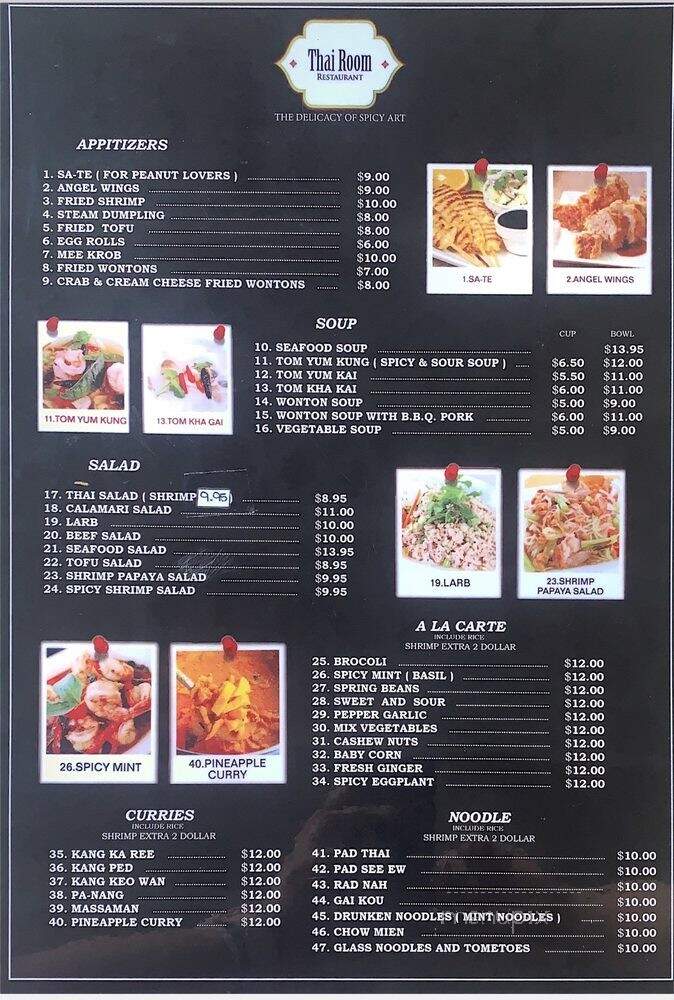 Thai Room Restaurant - Burbank, CA menu_pic