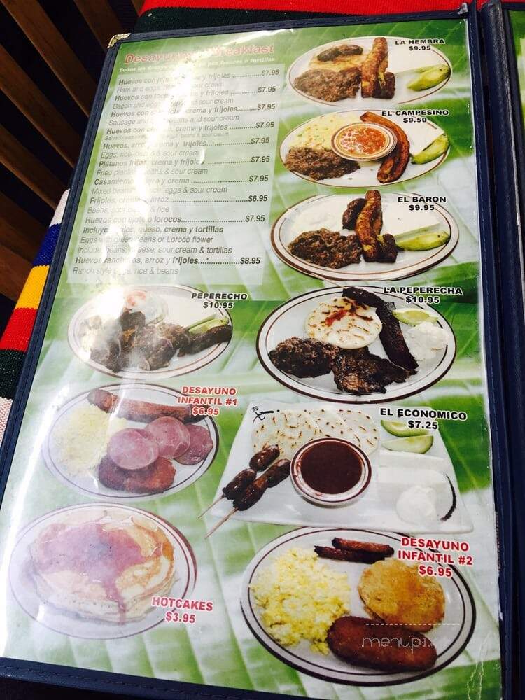 El Baron De Centro America - Los Angeles, CA menu_pic