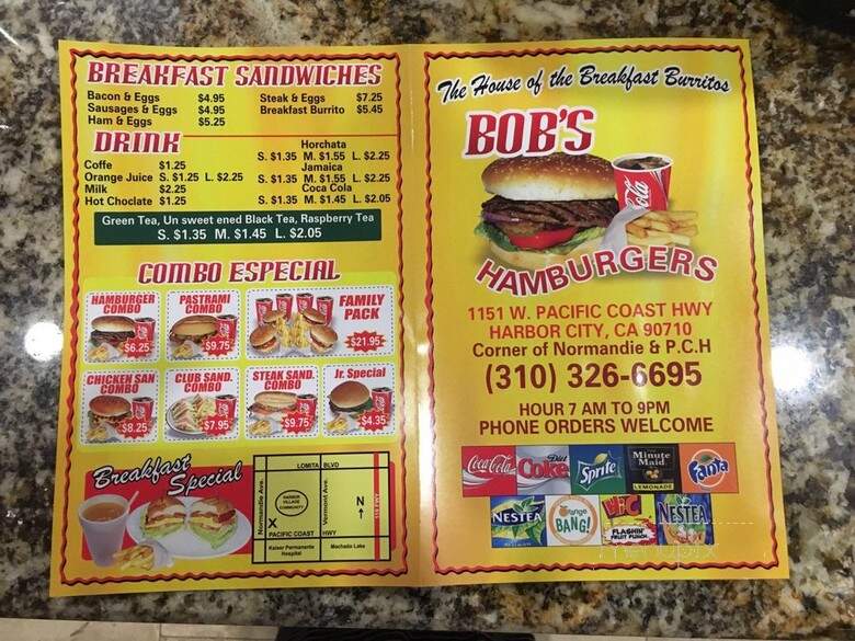 Bob's Hamburgers - Harbor City, CA menu_pic