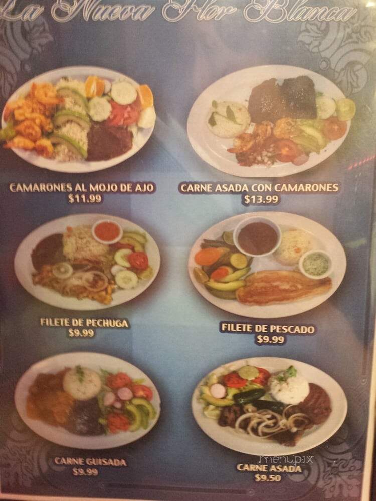 La Flor Blanca Restaurant - Los Angeles, CA menu_pic