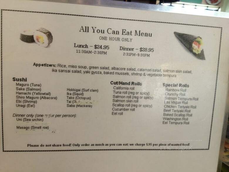 Sushi Twenty One - San Pedro, CA menu_pic