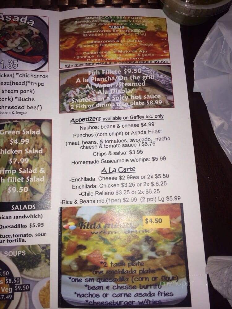 Tacos Jalisco - San Pedro, CA menu_pic