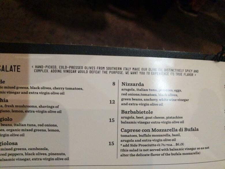Terroni - Los Angeles, CA menu_pic