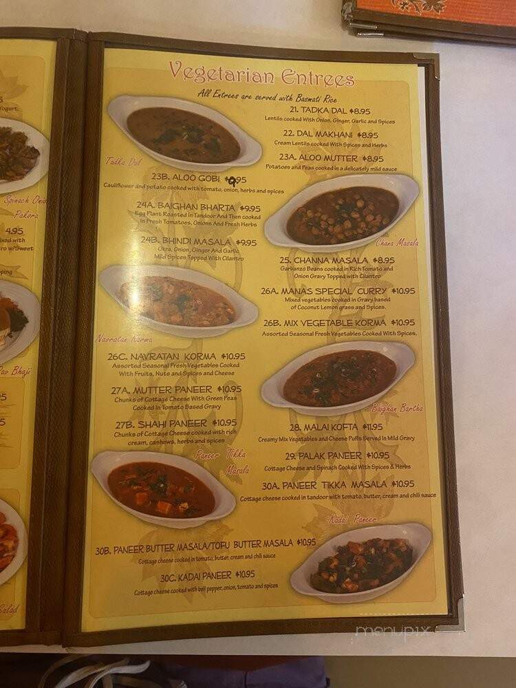Manas India Restaurant - Los Angeles, CA menu_pic