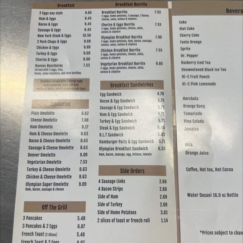 Olympian Burgers - Los Angeles, CA menu_pic