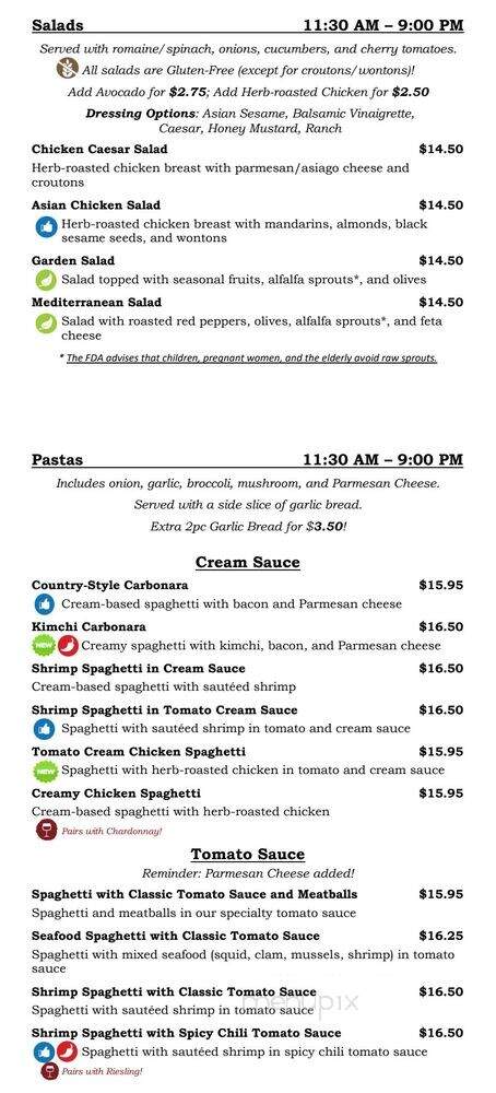 Cafe Mak - Los Angeles, CA menu_pic