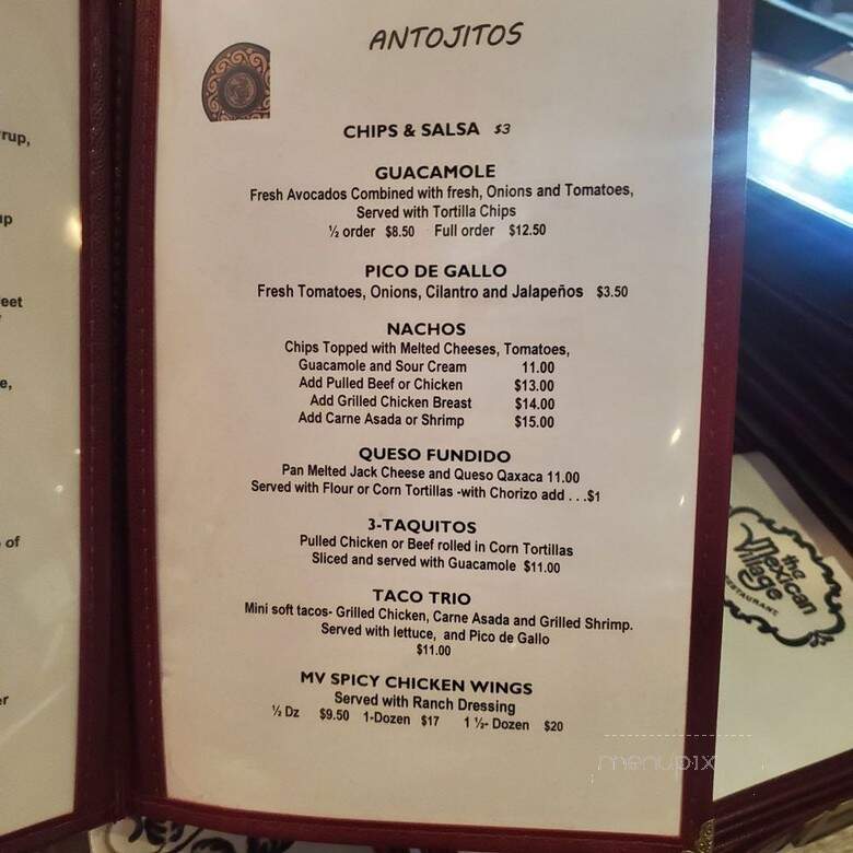 Mexican Village Restaurant - Los Angeles, CA menu_pic