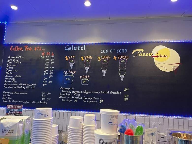Pazzo Gelateria - Los Angeles, CA menu_pic